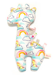 Rattle Giraffe Rainbow Bright