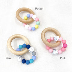 Teether Ring Rainbow Drops