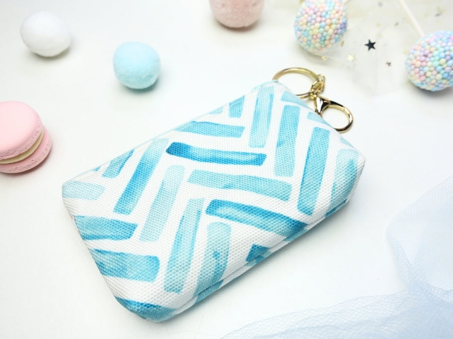 [LAST PIECE] Mini Pouch Turquoise Stripes