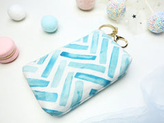 [LAST PIECE] Mini Pouch Turquoise Stripes