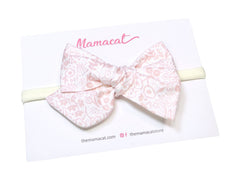 Bow Headband Sweet Pink Floral