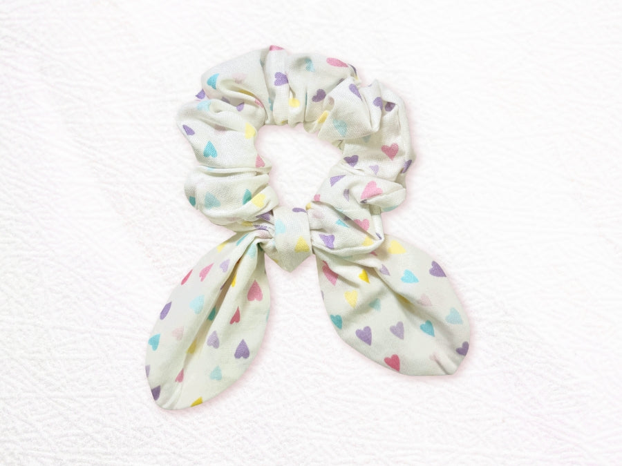 Bunny Scrunchie Sweet Pastel Hearts