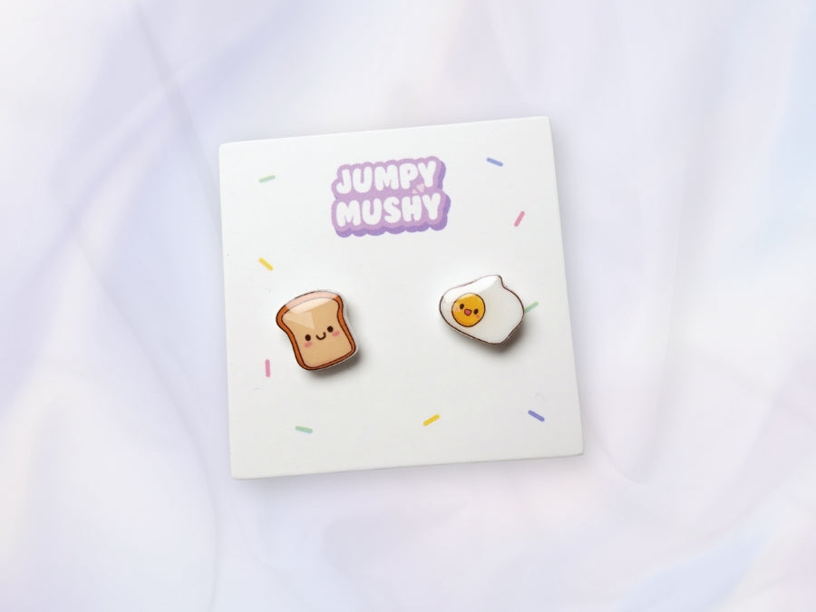 Egg & Toast Ear Studs