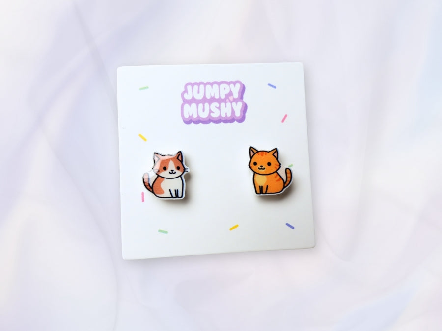Ginger Cats Ear Studs