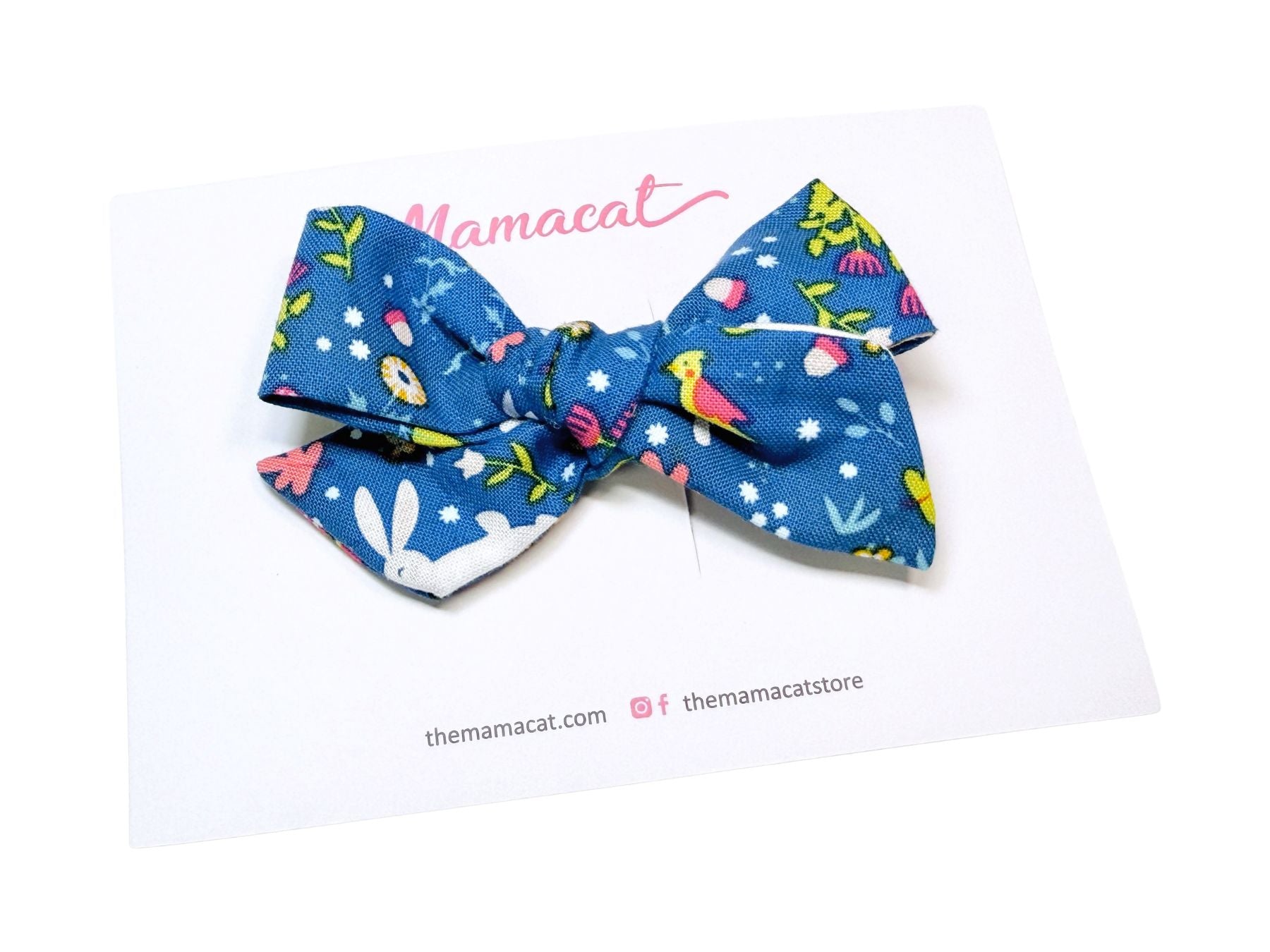 Bow Headband / Clip Midnight Bunny