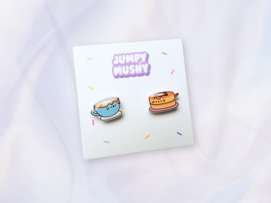 Meow Meow Breakfast Ear Studs