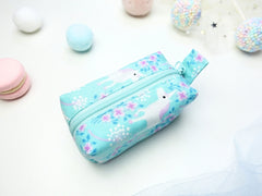[LAST PIECE] Mini Poofy Pouch Aqua Unicorn