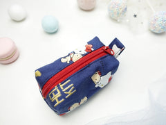 [LAST PIECE] Mini Poofy Pouch Hello Kitty Navy Gold