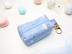 Mini Poofy Pouch Narwhal Blue