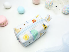 [LAST PIECE] Mini Poofy Pouch Nautical Whale