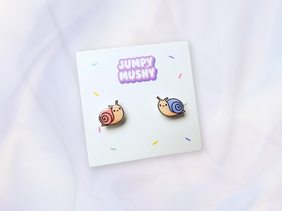 Mr Snail Ear Studs