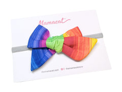 [LAST PIECE] Bow Headband Bright Rainbow