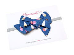 [LAST PIECE] Bow Headband Ice Cream Navy