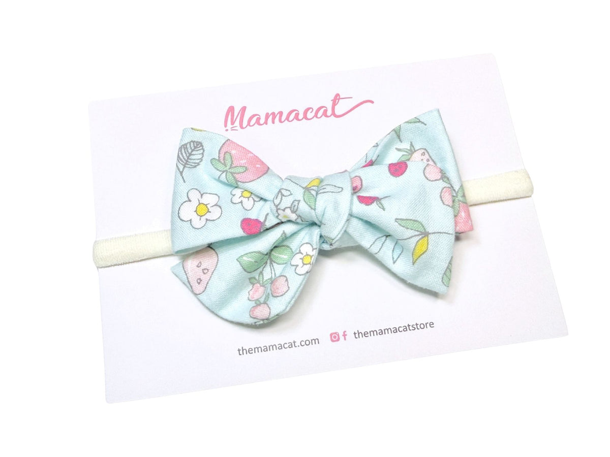 Bow Headband / Hair Clip Strawberry Garden