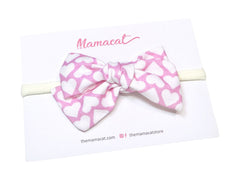 Bow Headband Sweet Pink Heart
