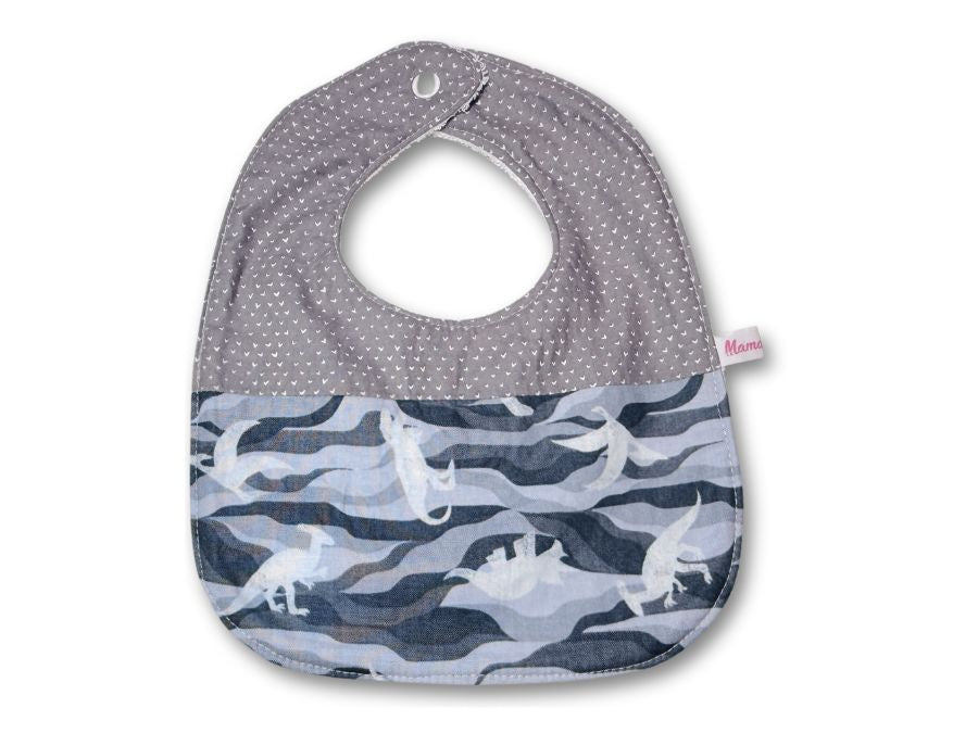Round Bib Dino Camo