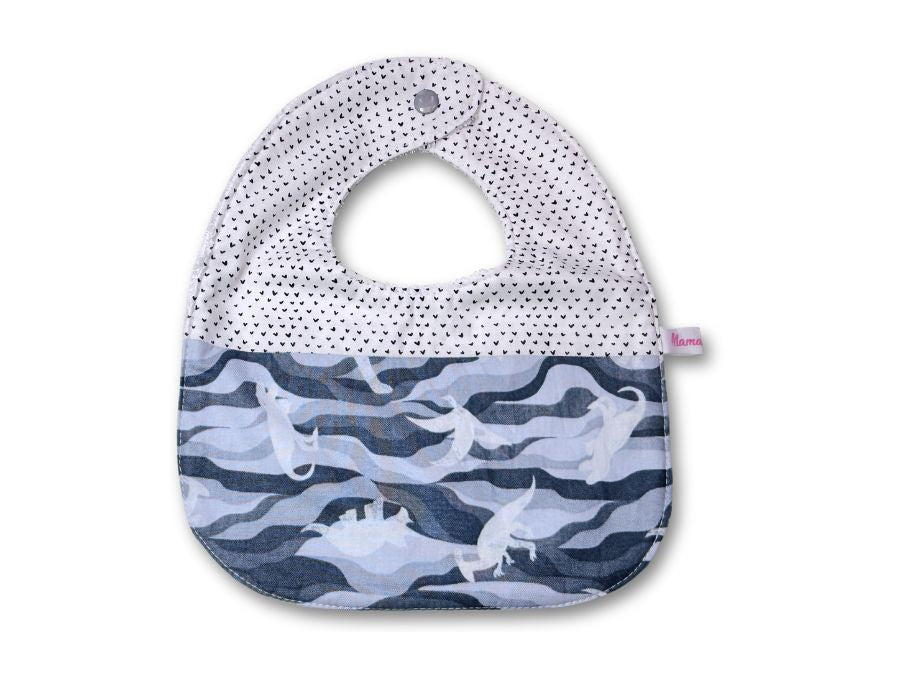 Round Bib Dino Camo