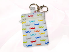 [LAST PIECE] Zippy Pouch Rainbow Moustache