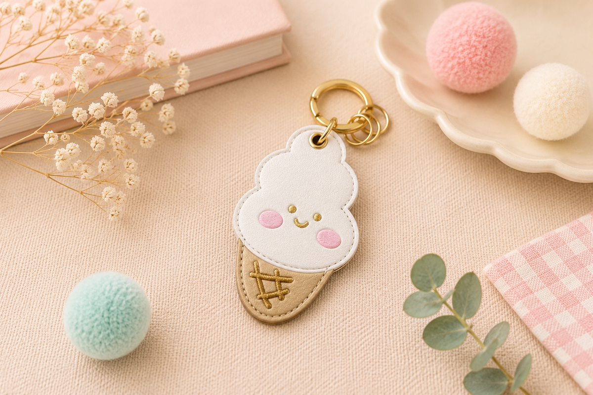 Ice Cream Bunny Bag Charm Buddy