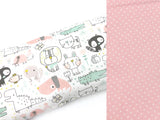 PRE-ORDER Beanie Pillow Animal Drawings Pink