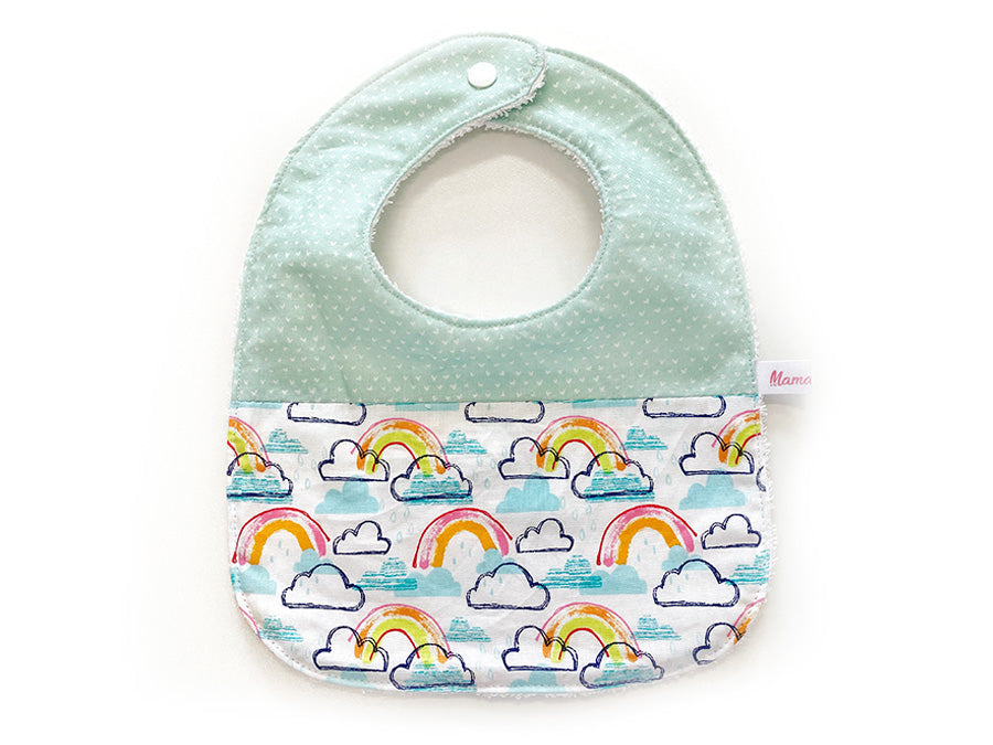 [LAST PIECE] Round Bib Rainbow Bright Mint