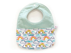 [LAST PIECE] Round Bib Rainbow Bright Mint
