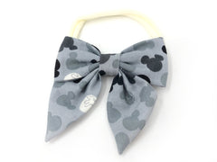 [LAST PIECE] Bow Headband Mickey Grey