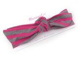 [SALE] Notty Headband Grey Pink Stripes