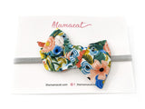 Bow Headband Forest Bloom Blue