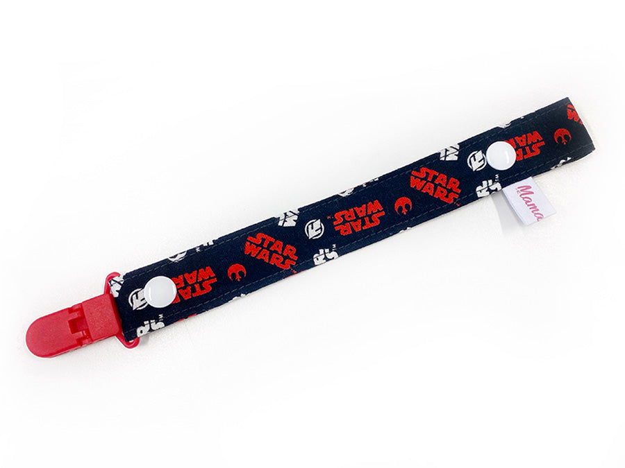 PRE-ORDER Pacifier Strap Star Wars Red White