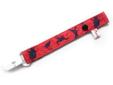 IN-STOCK Pacifier Strap Dino Silhouette Red
