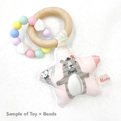 Teether Ring Care Bear Blue