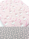 PRE-ORDER Rattle Whale Narwhal Pink Stars